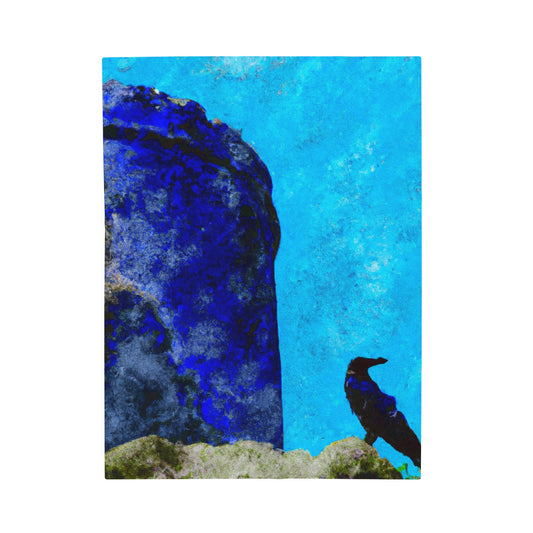 "Crow's Perch on a Waning Tower" - The Alien Velveteen Plush Blanket