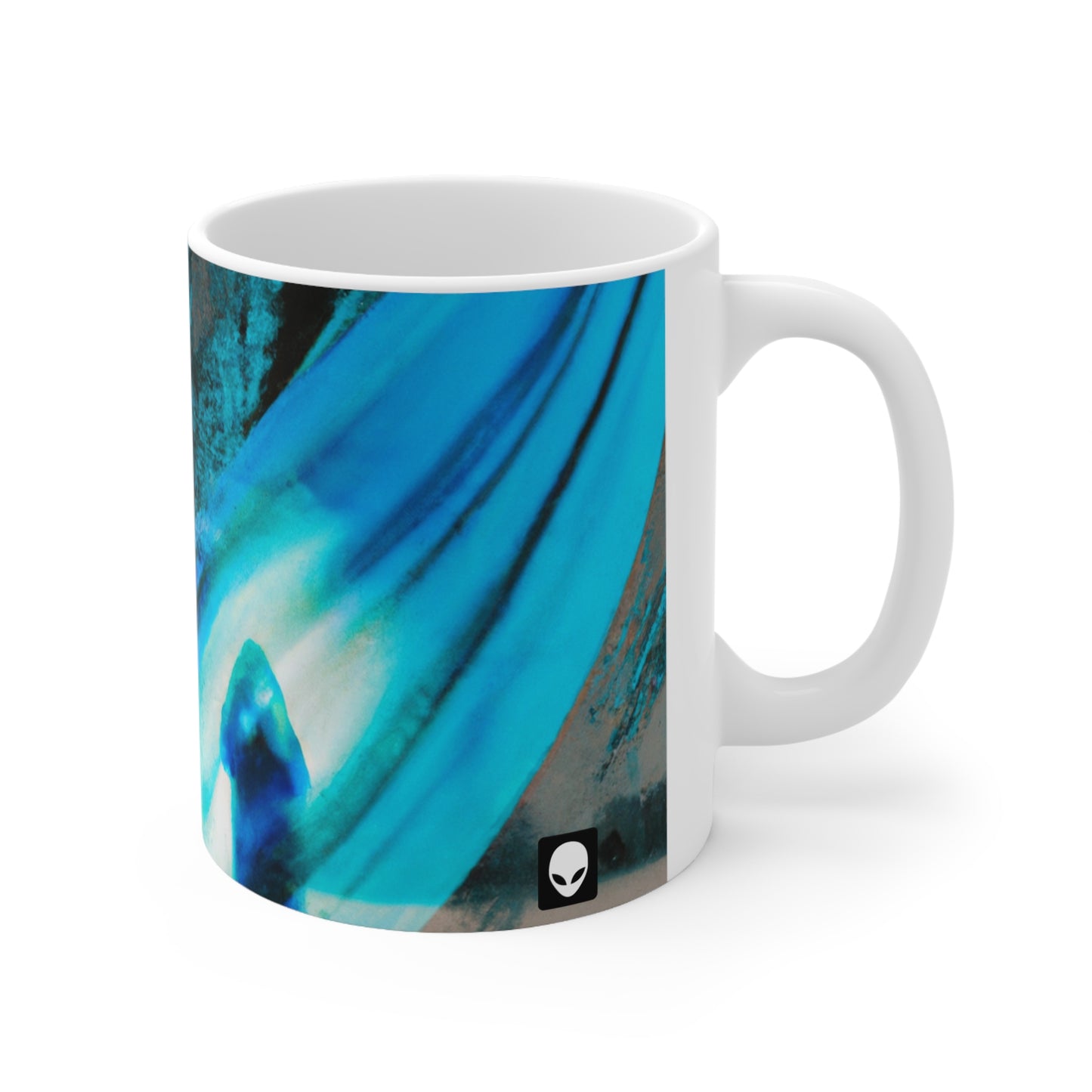 "Dreamscape: Explorando el reino interior" - Taza de cerámica The Alien 11 oz