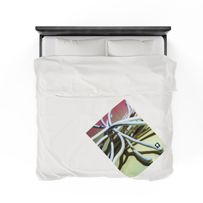 "Abstract Artistry: Constructing Emotion from Common Objects" - The Alien Velveteen Plush Blanket