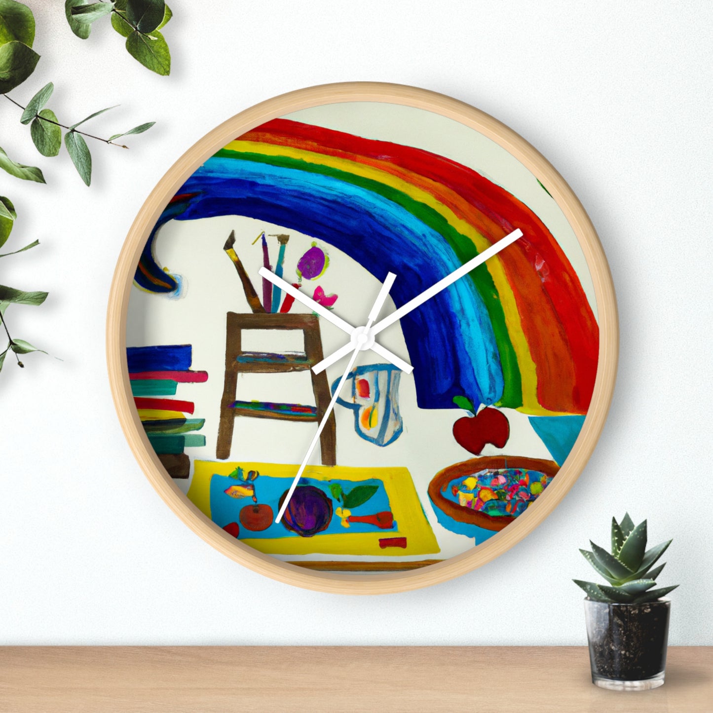 "Un fantástico arco iris de posibilidades" - El reloj de pared alienígena