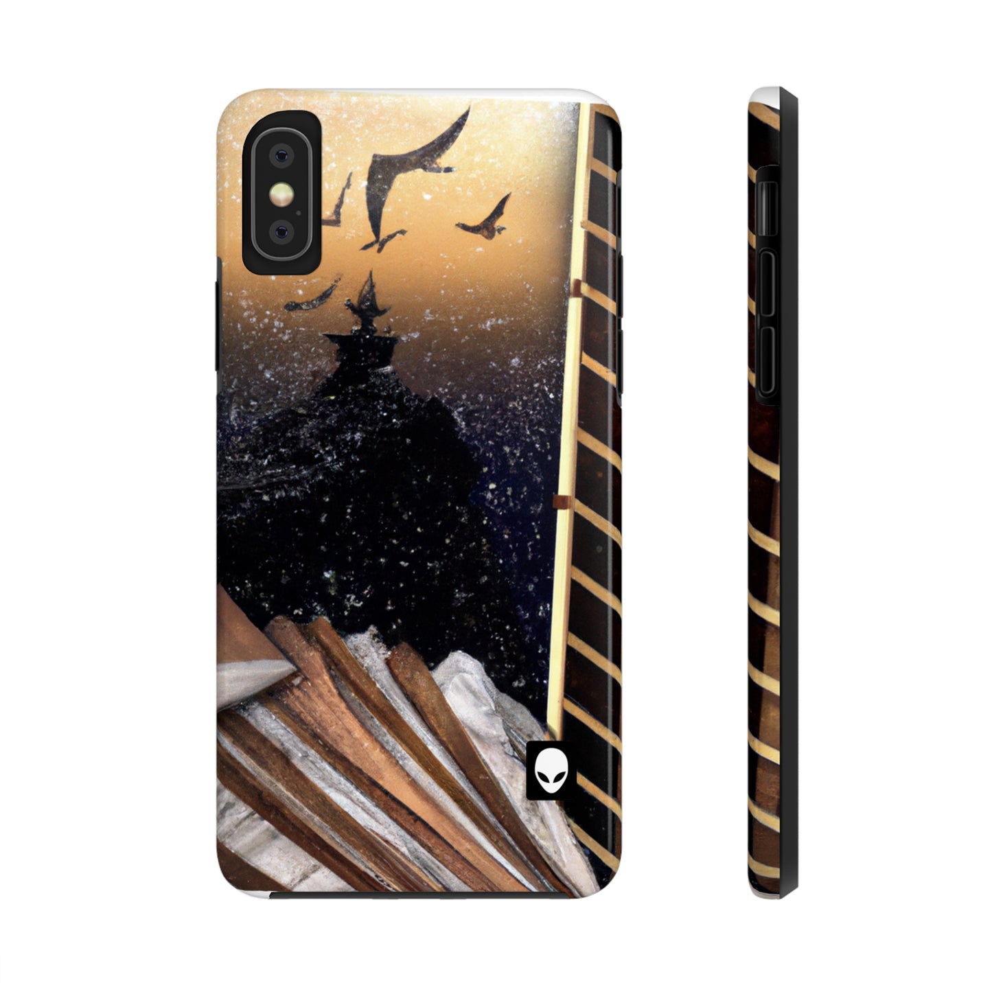 "A Tale of Storytelling Art: A Mixed Media Masterpiece" - The Alien Tough Phone Cases