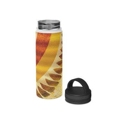 "A Natural Mosaic: Shapes and Colors from the Earth" - The Alien Stainless Steel Water Bottle, Handle Lid