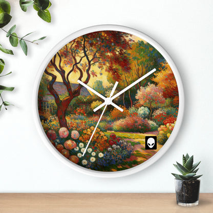 "Fauvista Garden Oasis" - El reloj de pared alienígena estilo fauvismo