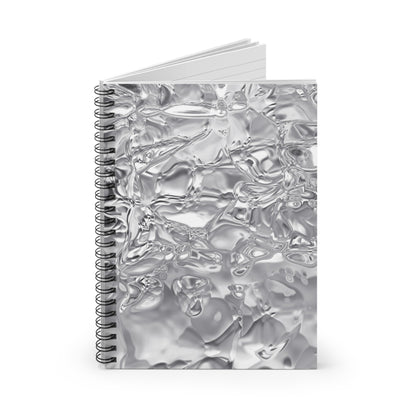 Shimmer Steel - The Alien Spiral Notebook (Ruled Line)