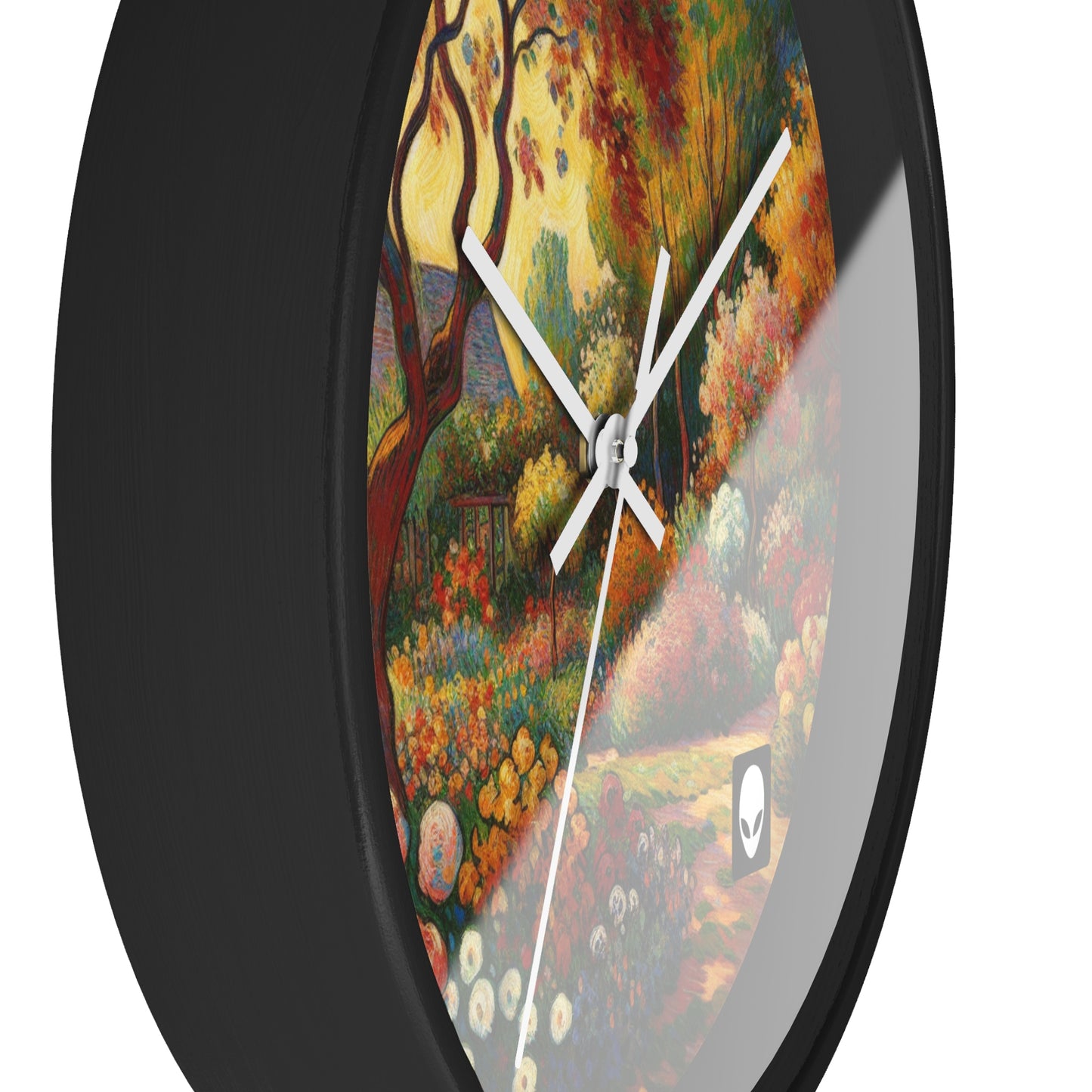 "Fauvist Garden Oasis" - The Alien Wall Clock Fauvism Style