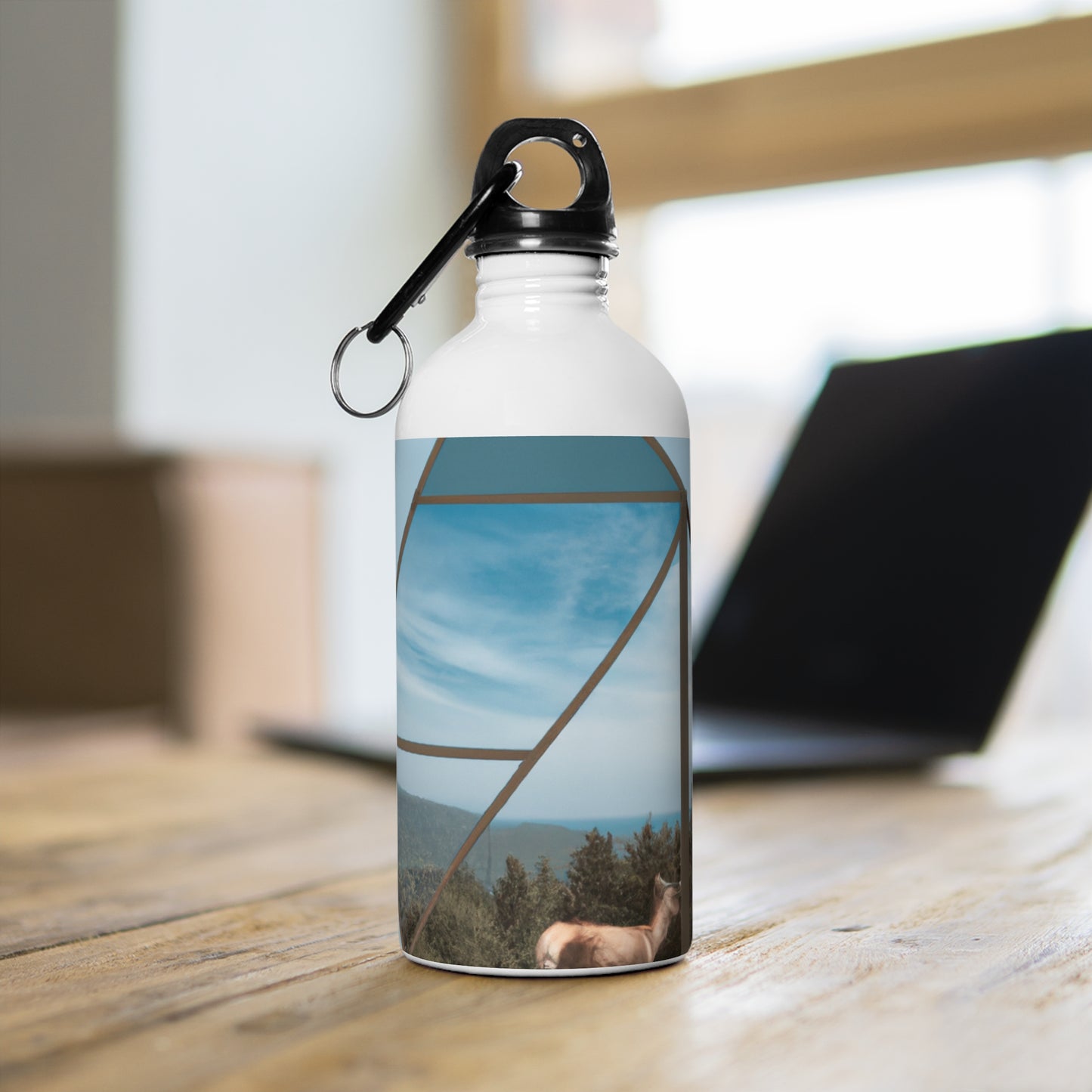 "Dreamscapes: An Everyday Art Collage" - The Alien Stainless Steel Water Bottle