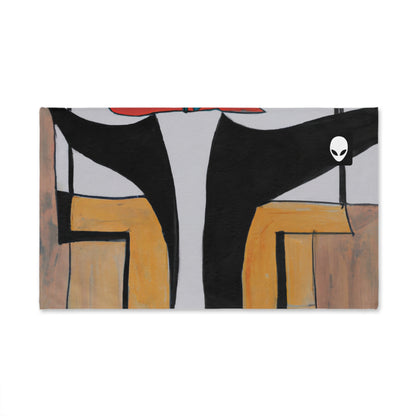 "Exploring Balance and Pattern in Abstract Art" - The Alien Hand towel