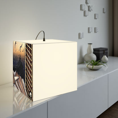 "A Tale of Storytelling Art: A Mixed Media Masterpiece" - The Alien Light Cube Lamp