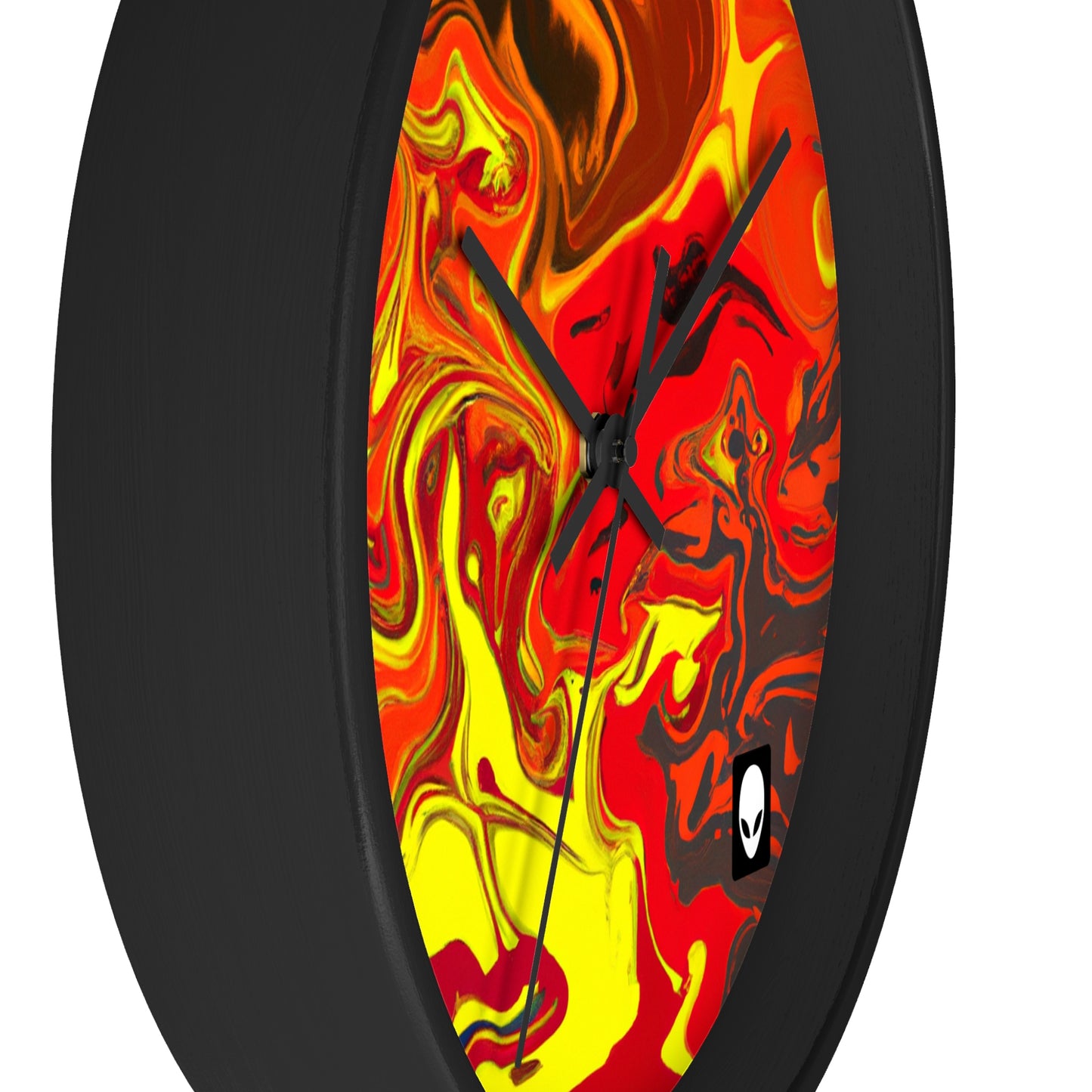 "Abstract Energy in Motion" - The Alien Wall Clock