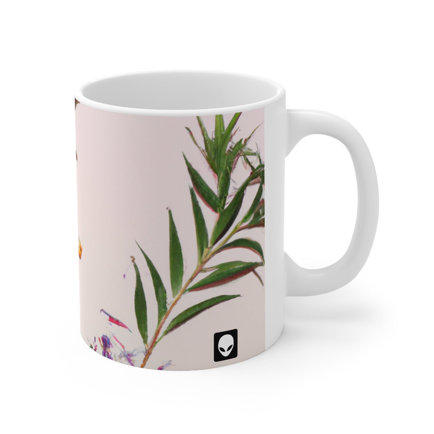 "Exploring Nature's Palette: An Experiment in Abstract Art" - The Alien Ceramic Mug 11 oz