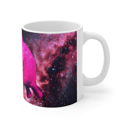 "Majestic Pinkelephant Exploration" - The Alien Ceramic Mug 11 oz