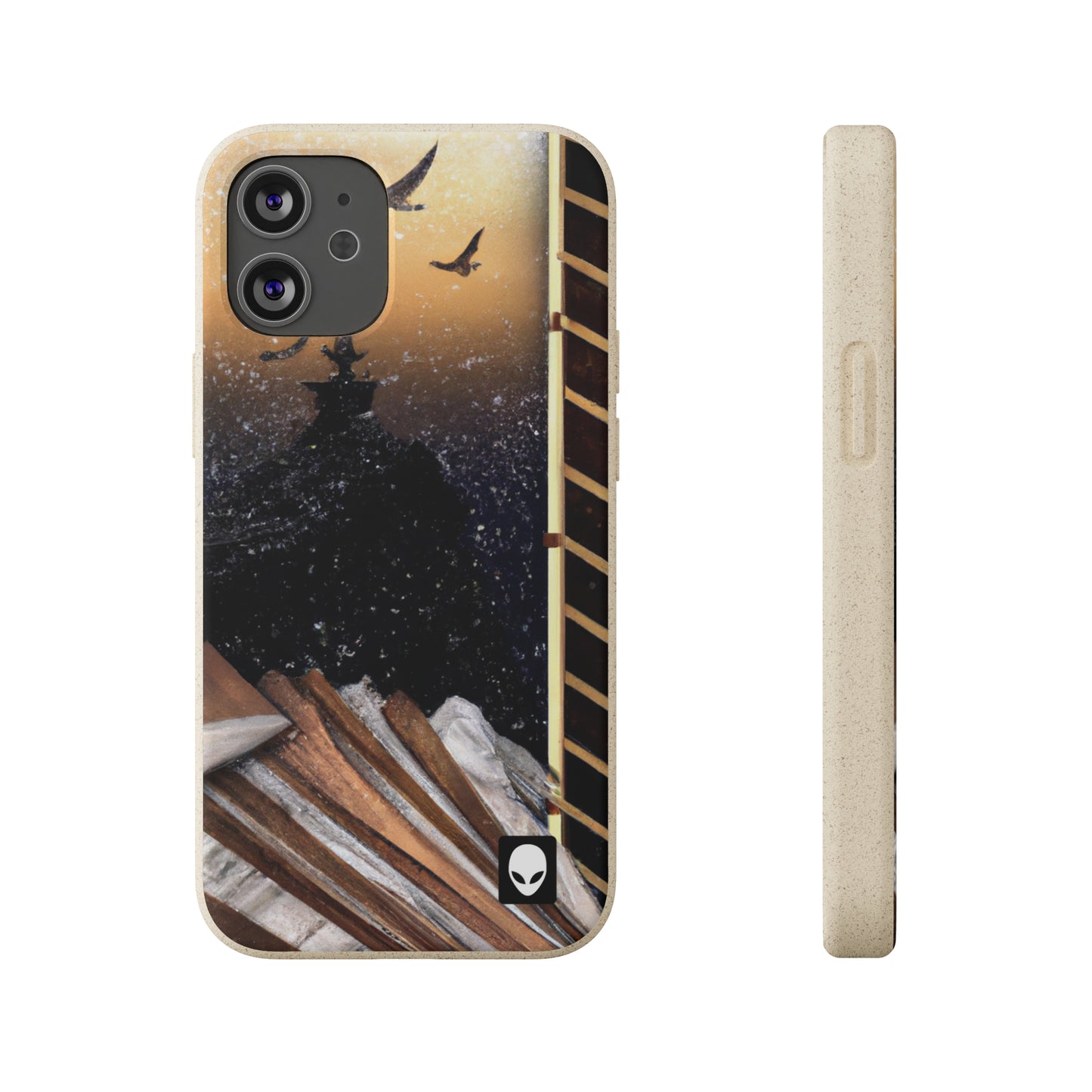 "A Tale of Storytelling Art: A Mixed Media Masterpiece" - The Alien Eco-friendly Cases