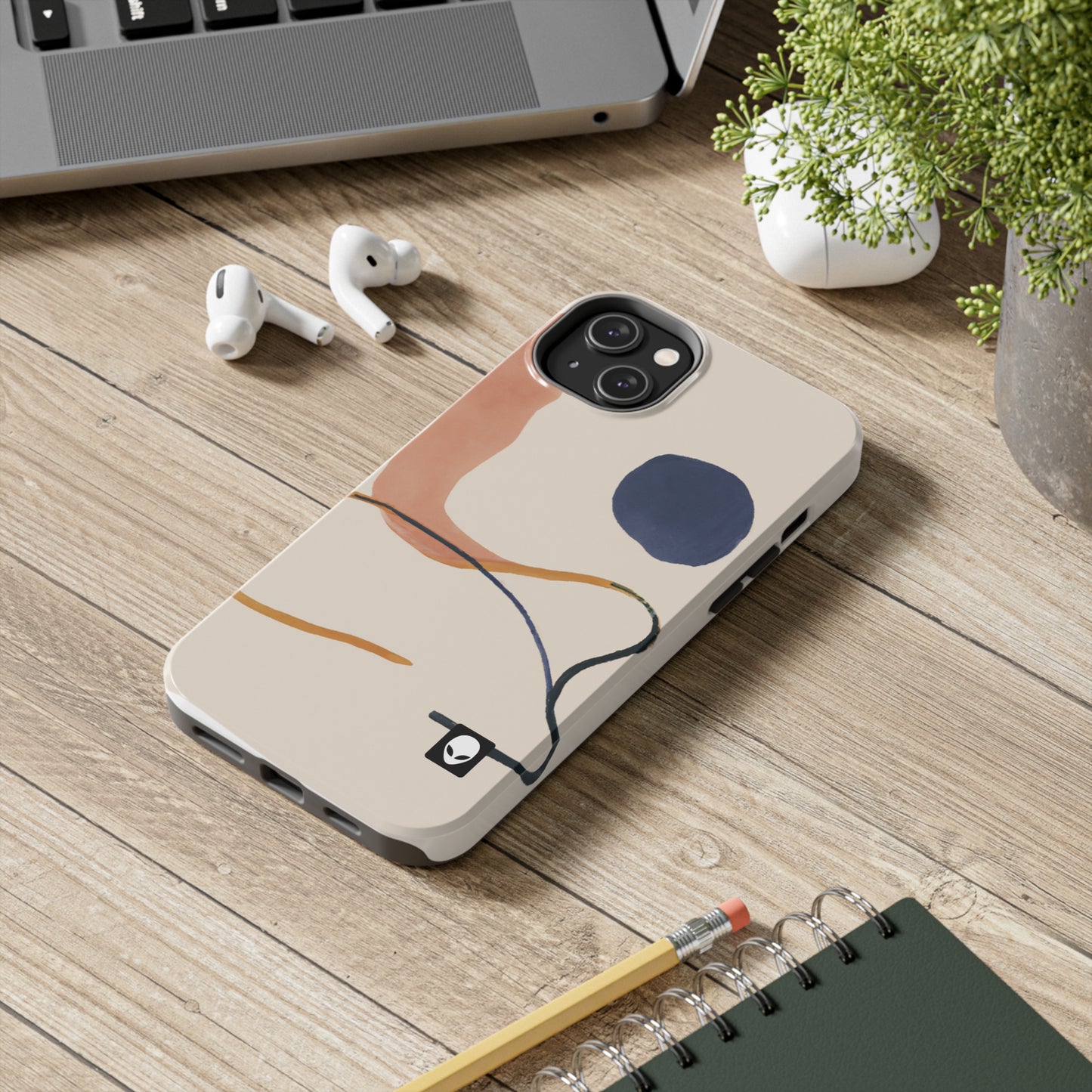 "Geometric Contrast: Exploring Color Through Geometry" - The Alien Tough Phone Cases