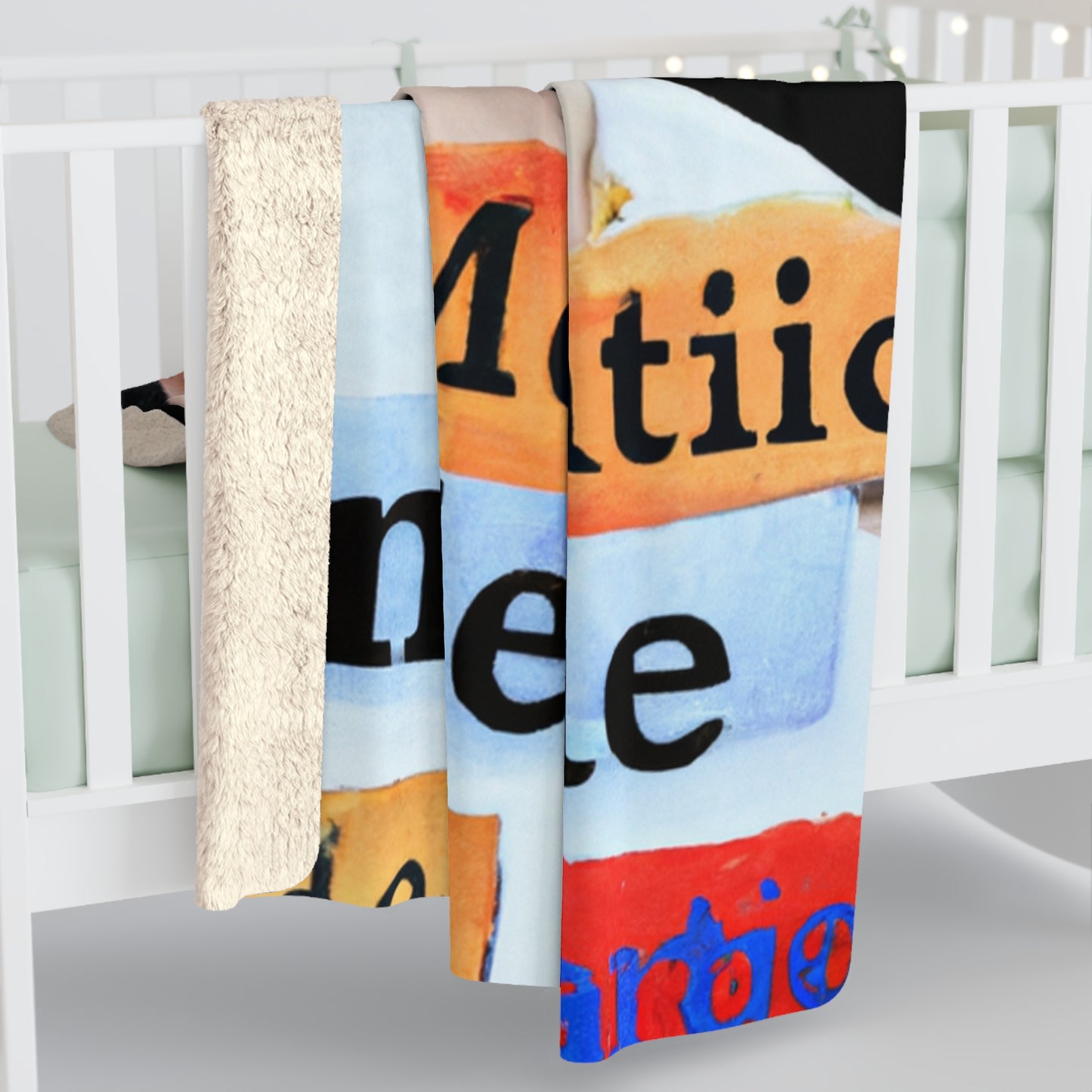 "Anxious Beginnings: A Child's Uncertain Futurescape". - The Alien Sherpa Fleece Blanket