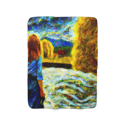 "Along the Riverbanks of Sorrows" - The Alien Sherpa Fleece Blanket