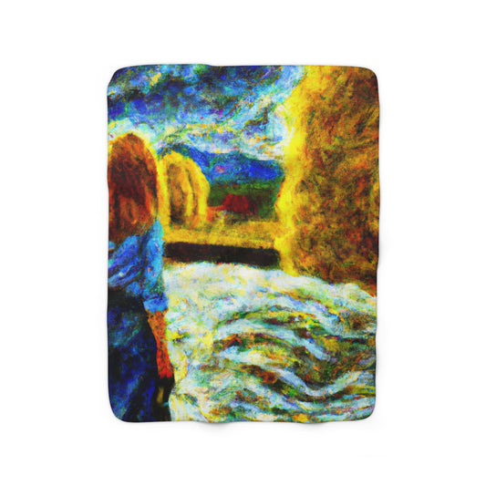 "Along the Riverbanks of Sorrows" - The Alien Sherpa Fleece Blanket