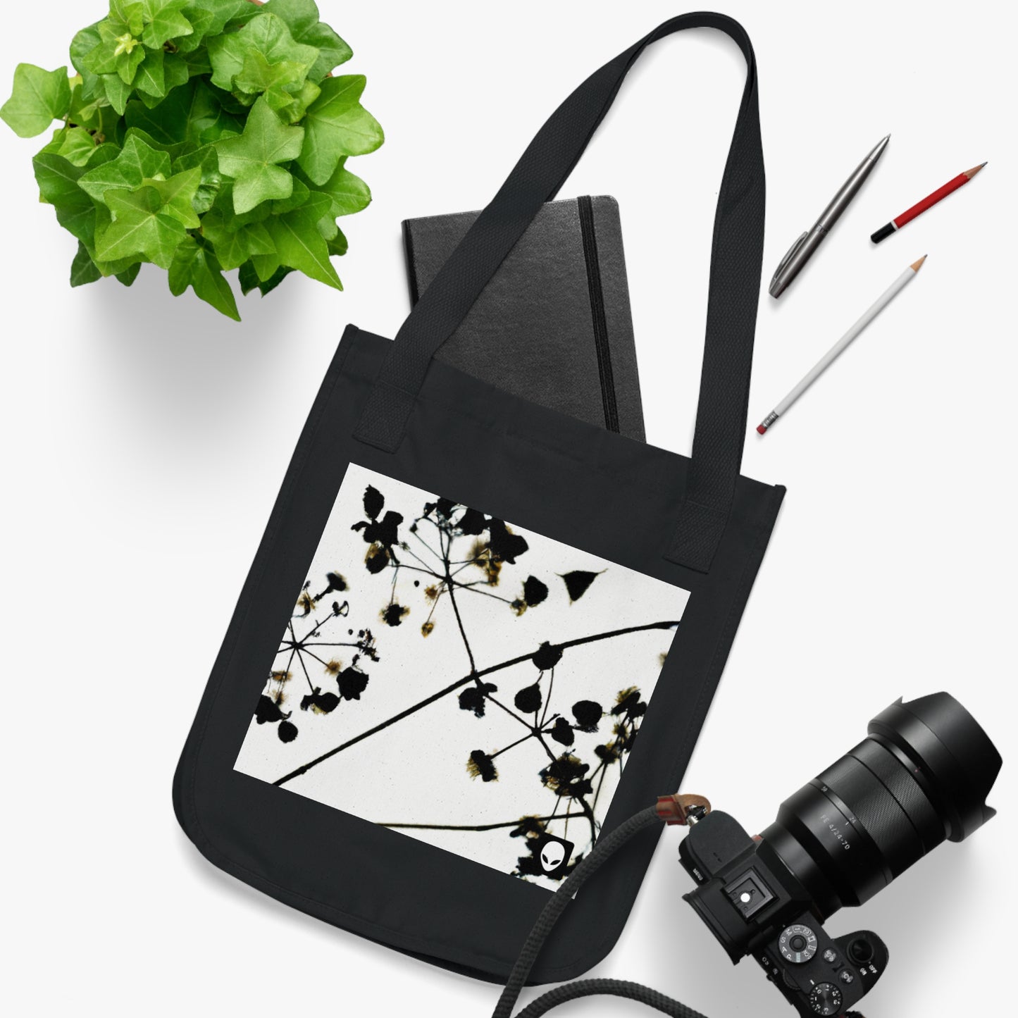 "A Light and Shadow Illumination" - The Alien Eco-friendly Tote Bag