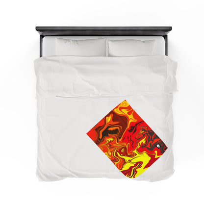 "Abstract Energy in Motion" - The Alien Velveteen Plush Blanket