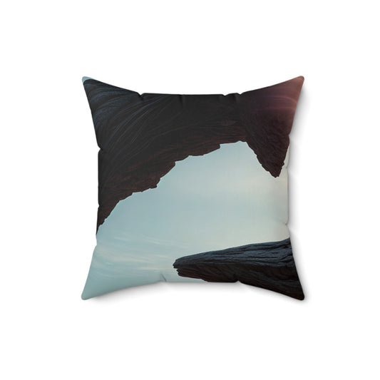 "Alien Landscape Odyssey" - The Alien Square Pillow