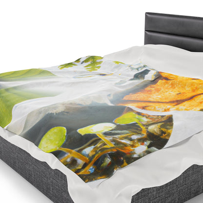 "Earth's Splendor: A Colorful Collage of Natural Wonders" - The Alien Velveteen Plush Blanket