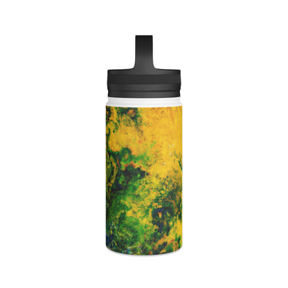 "Exploring Colorful Textures" - The Alien Stainless Steel Water Bottle, Handle Lid