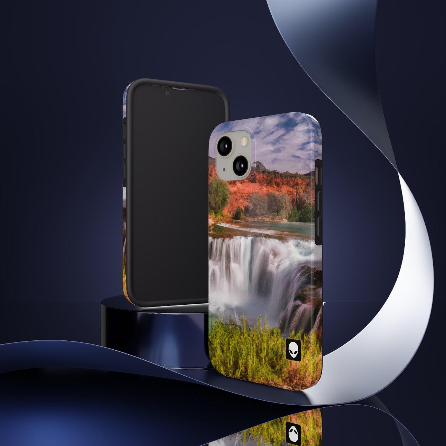 "Capturando la belleza de la naturaleza: creando un paisaje icónico en un arte vibrante" - The Alien Tough Phone Cases