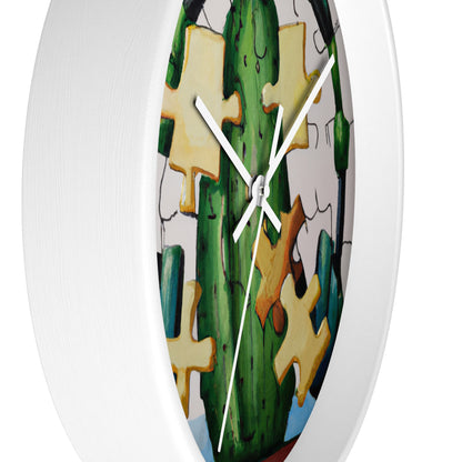 "Cactified Puzzle Time" - The Alien Wall Clock