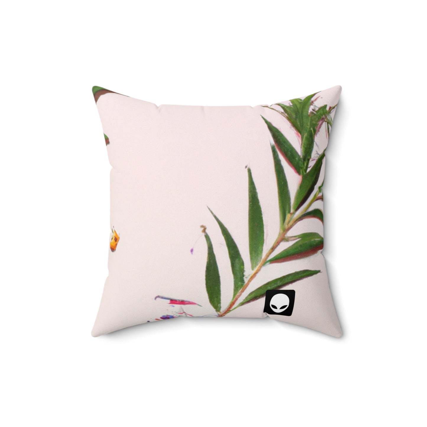 "Exploring Nature's Palette: An Experiment in Abstract Art" - The Alien Square Pillow