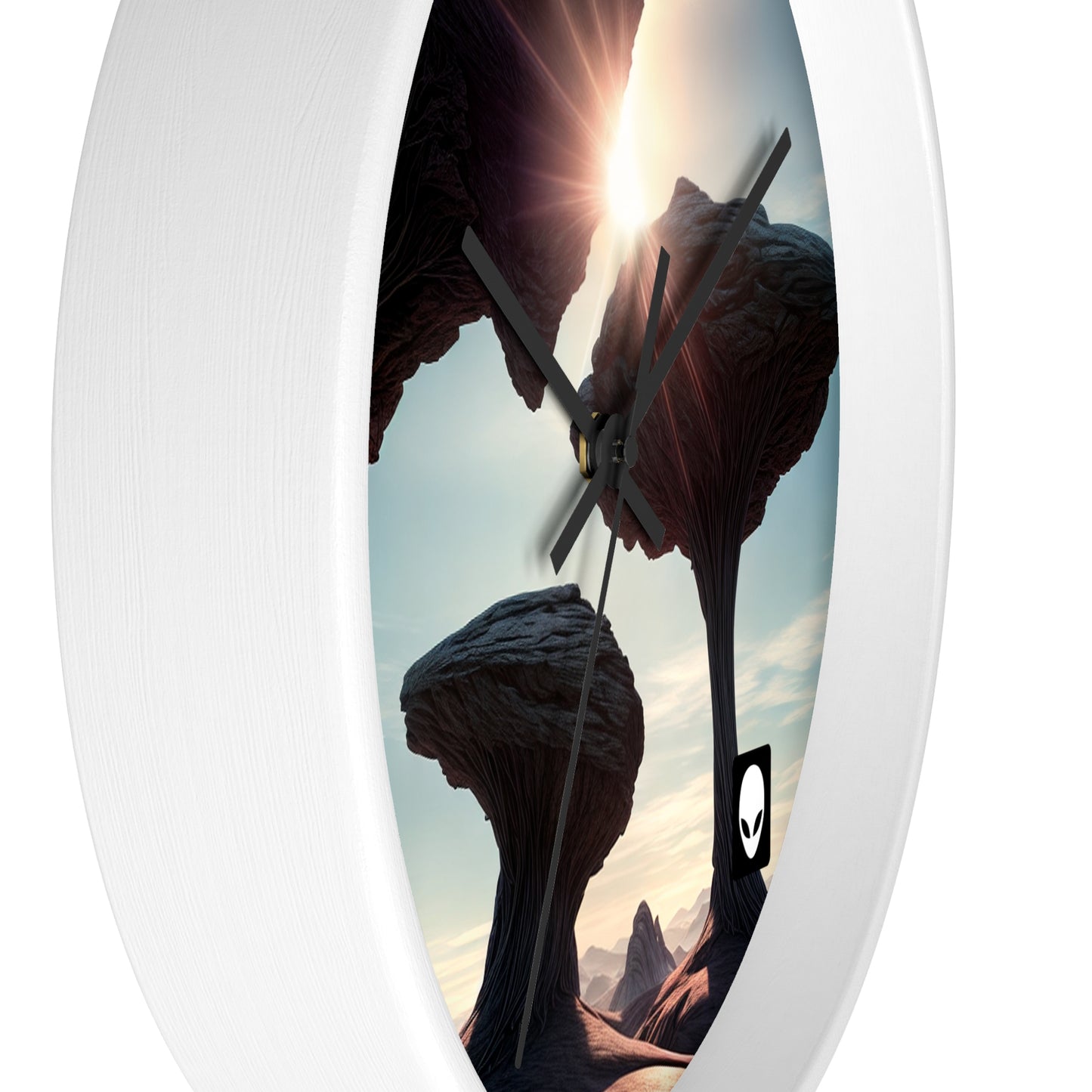 "Alien Landscape Odyssey" - The Alien Wall Clock