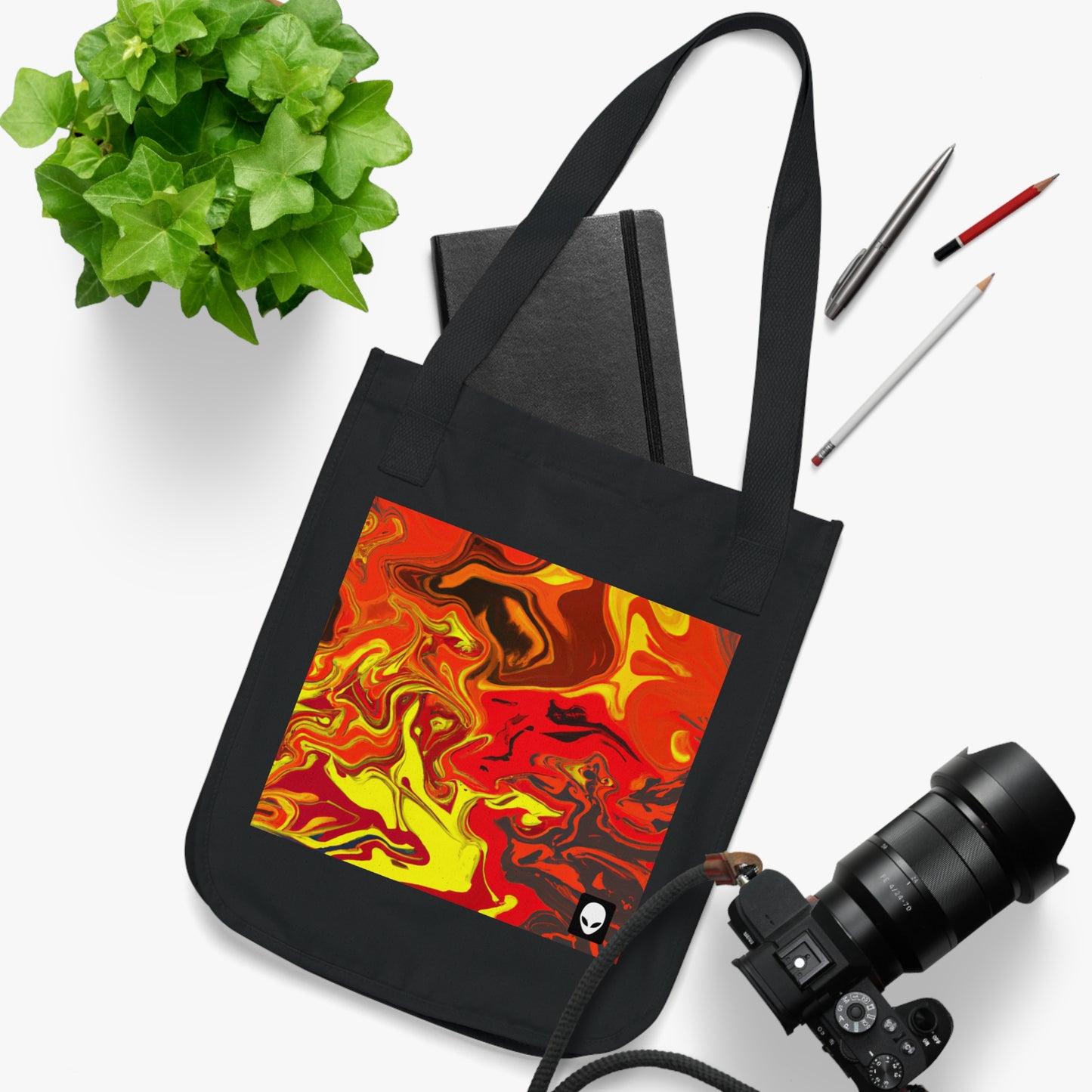 "Abstract Energy in Motion" - The Alien Eco-friendly Tote Bag