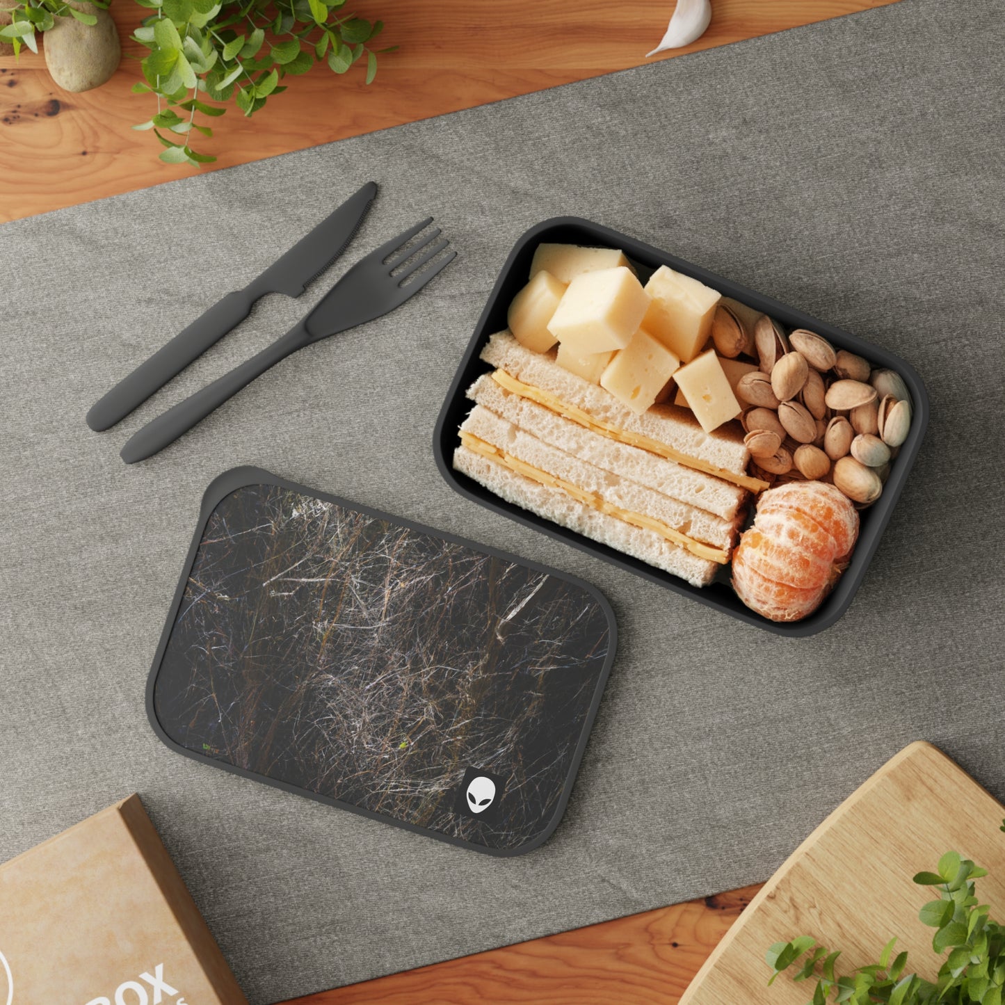 "A Glimpse of Nature's Glory" - The Alien Eco-friendly PLA Bento Box with Band and Utensils