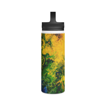 "Exploring Colorful Textures" - The Alien Stainless Steel Water Bottle, Handle Lid