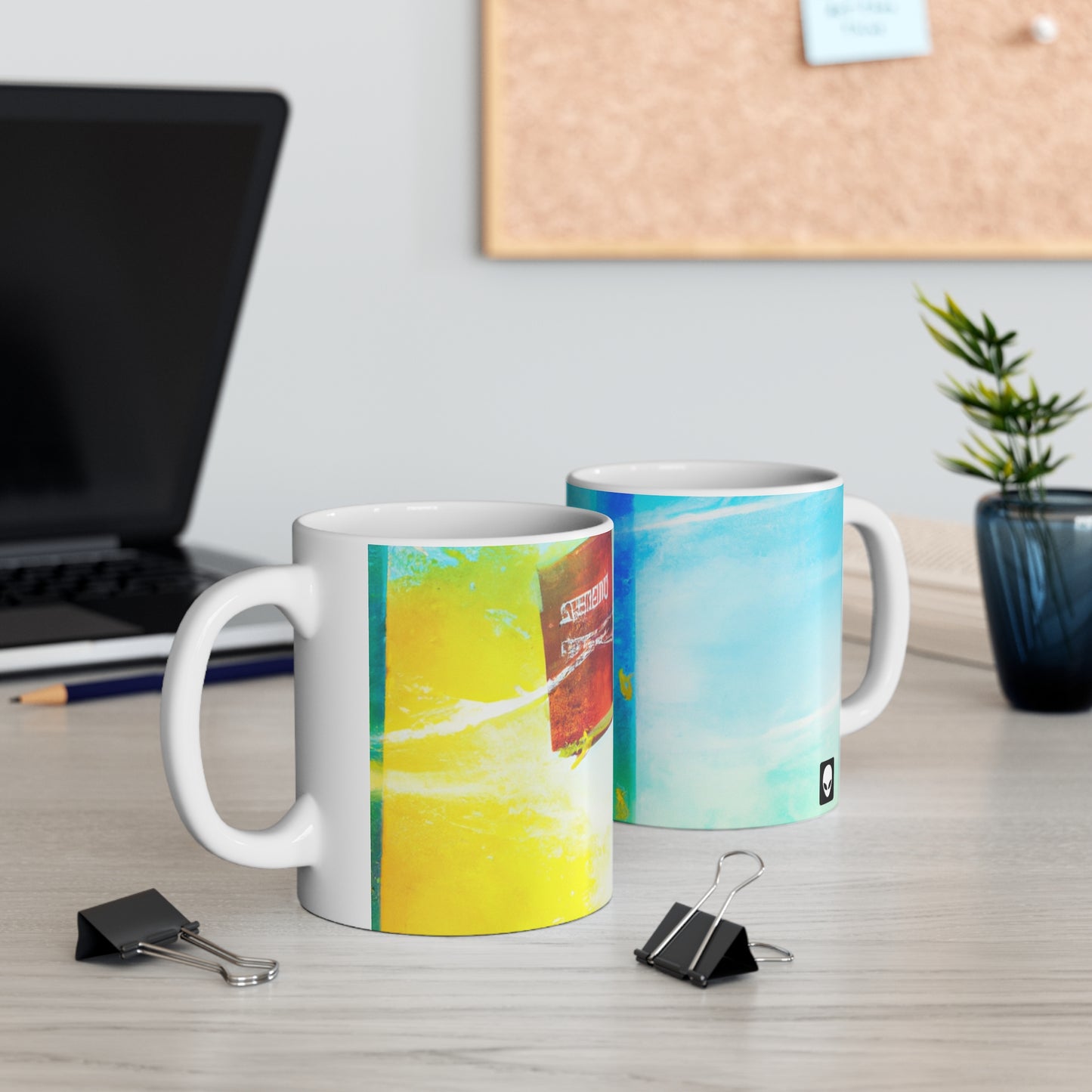 "Exploring My World through Art: Capturing the Memories of Places Visited" - The Alien Ceramic Mug 11 oz