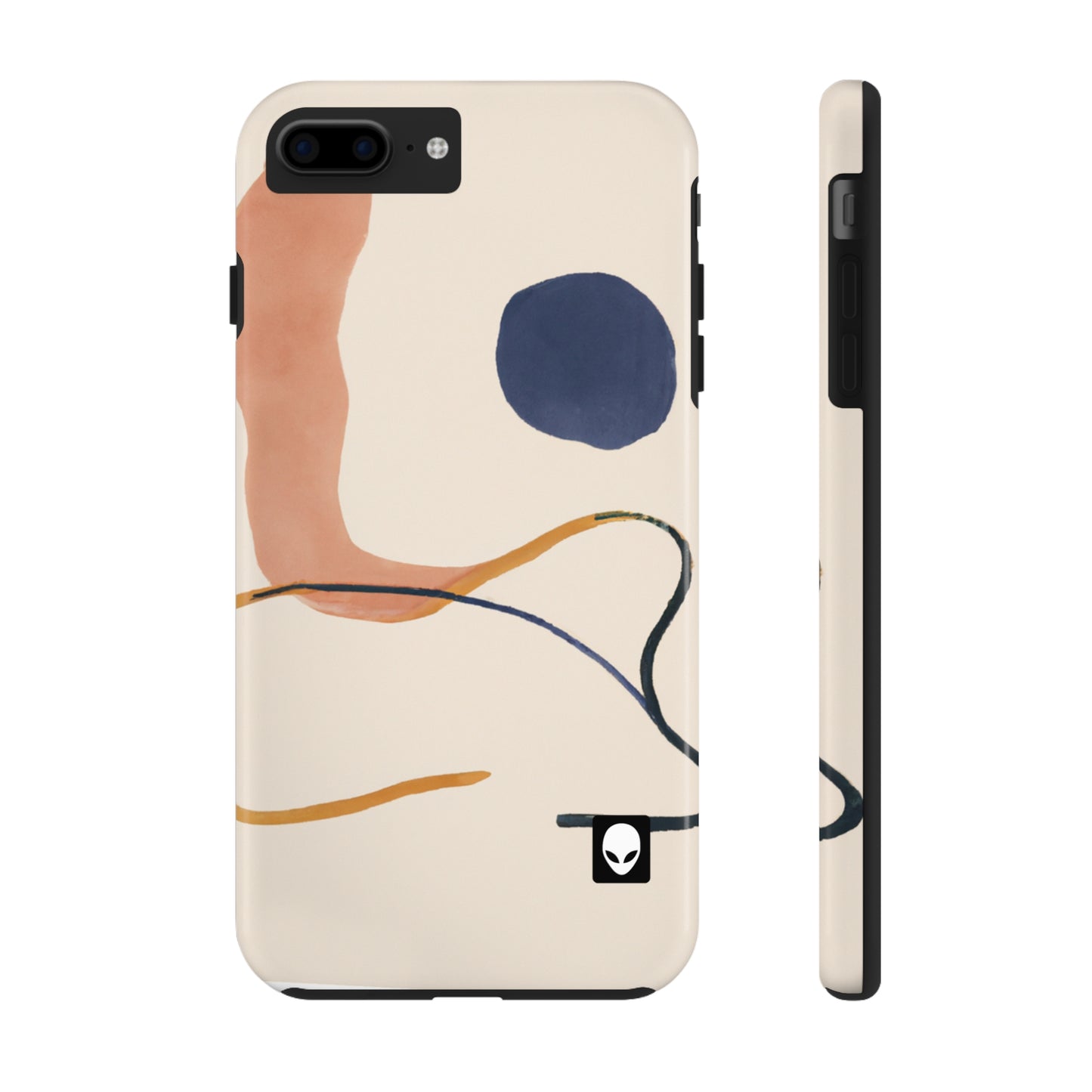 "Geometric Contrast: Exploring Color Through Geometry" - The Alien Tough Phone Cases