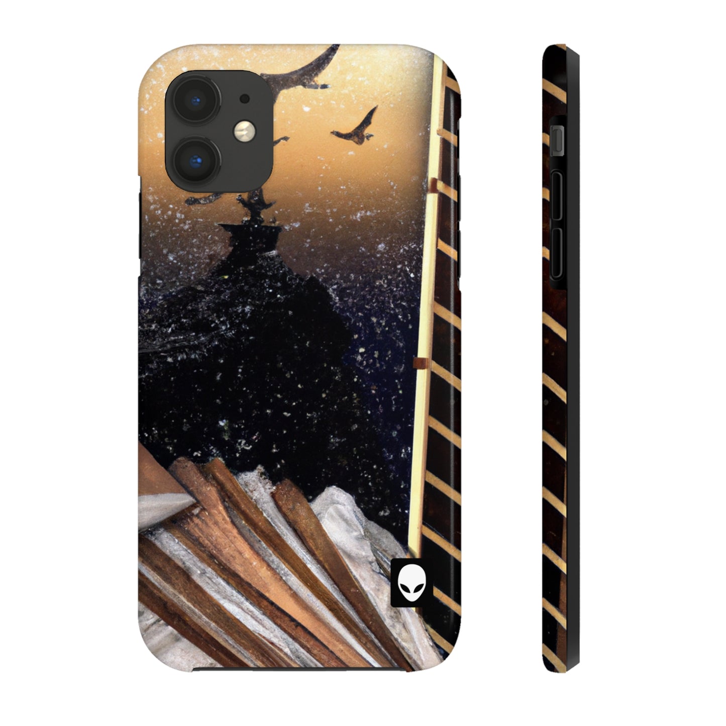 "A Tale of Storytelling Art: A Mixed Media Masterpiece" - The Alien Tough Phone Cases