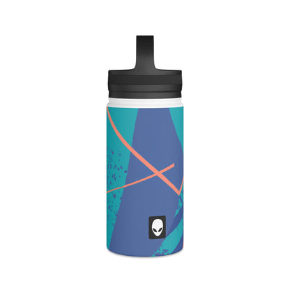 Geometric Artistry: An Exploration of Color and Form - The Alien Stainless Steel Water Bottle, Handle Lid