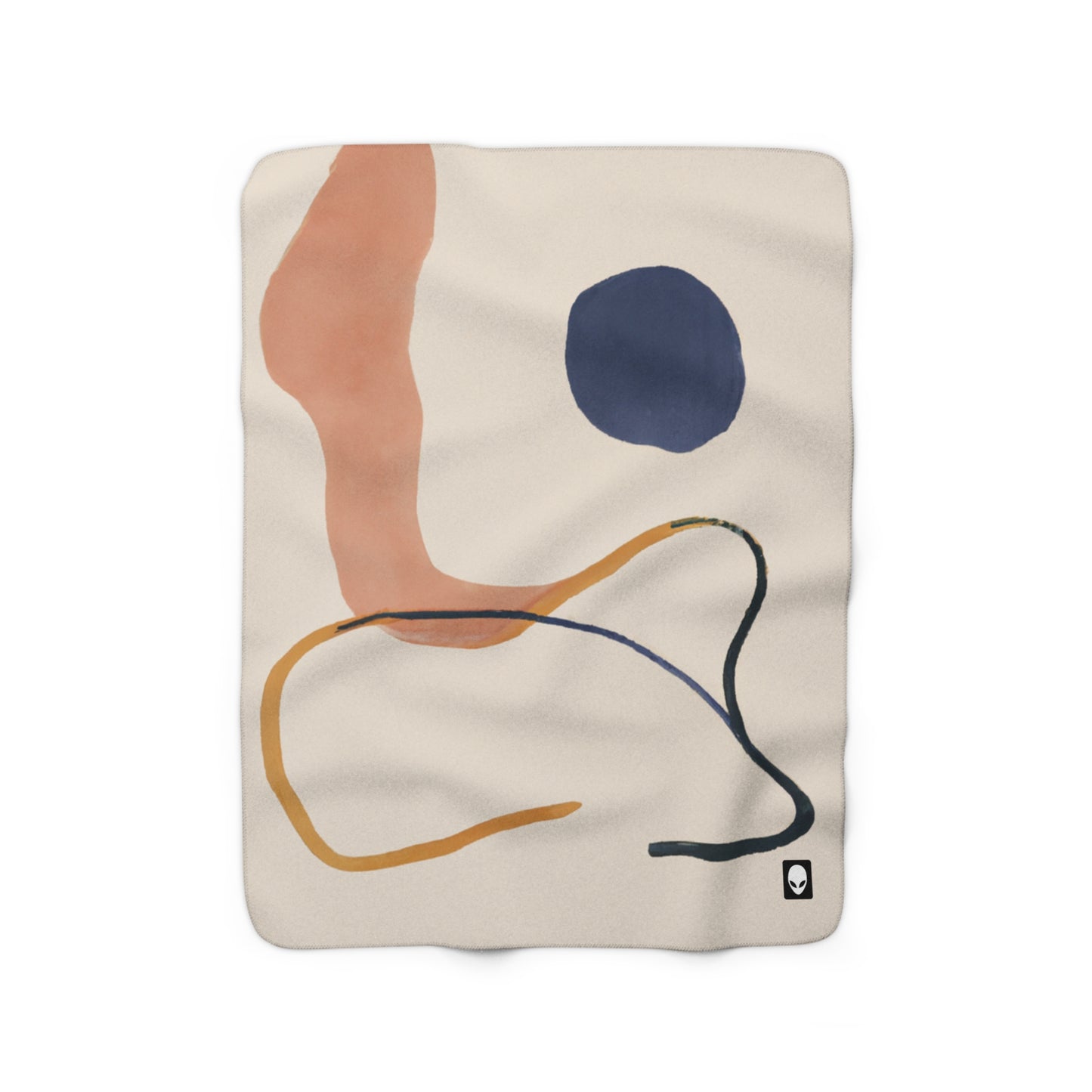 "Geometric Contrast: Exploring Color Through Geometry" - The Alien Sherpa Fleece Blanket