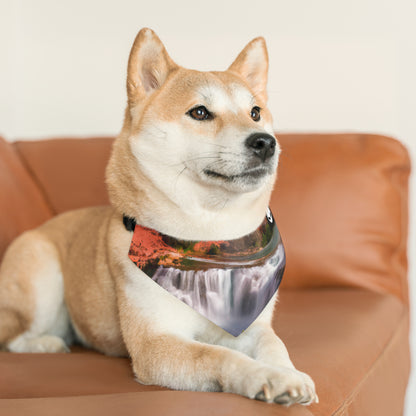 "Capturando la belleza de la naturaleza: creando un paisaje icónico en un arte vibrante" - The Alien Pet Bandana Collar