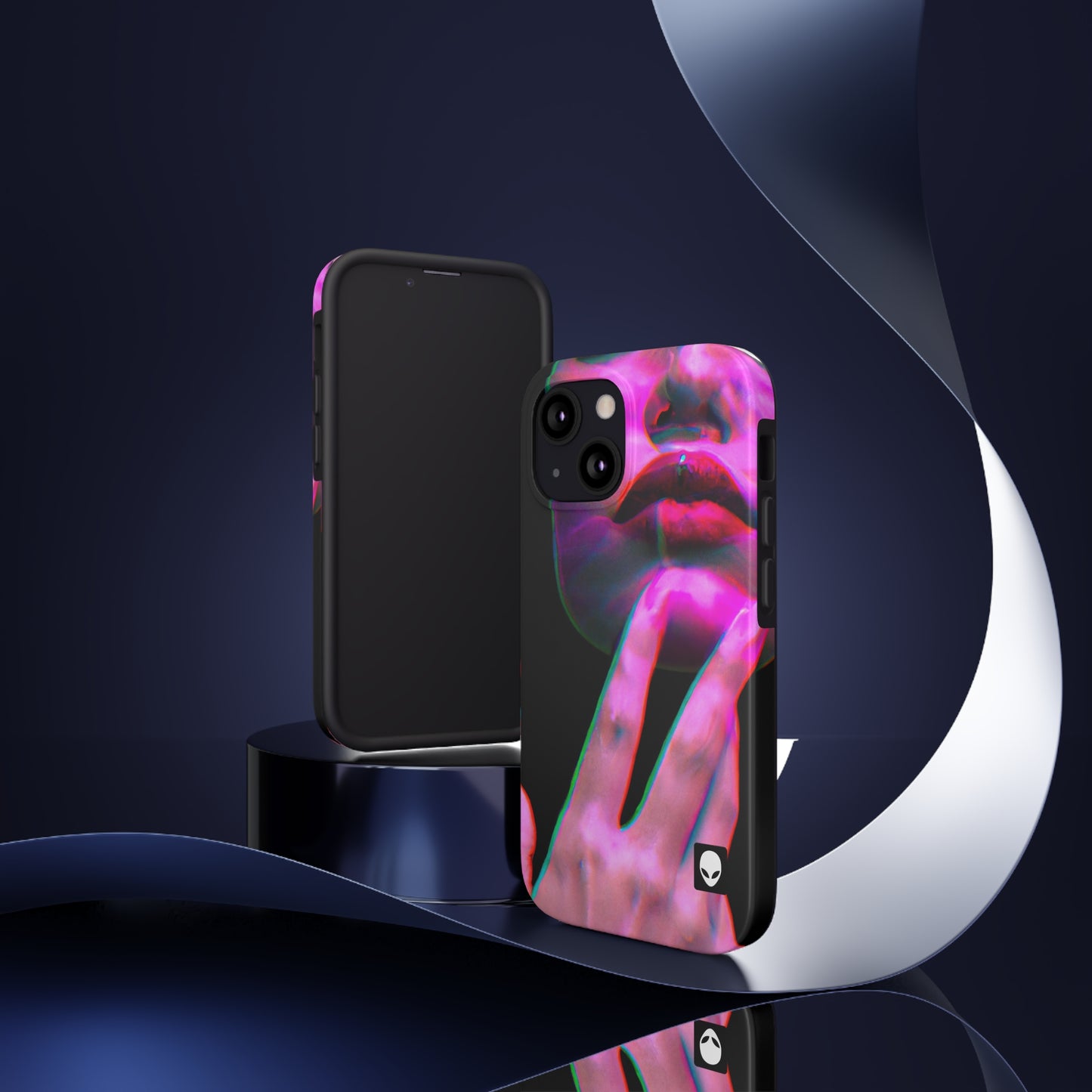 „Identität in der Abstraktion: Erforschung digitaler Selbstporträts“ – The Alien Tough Phone Cases