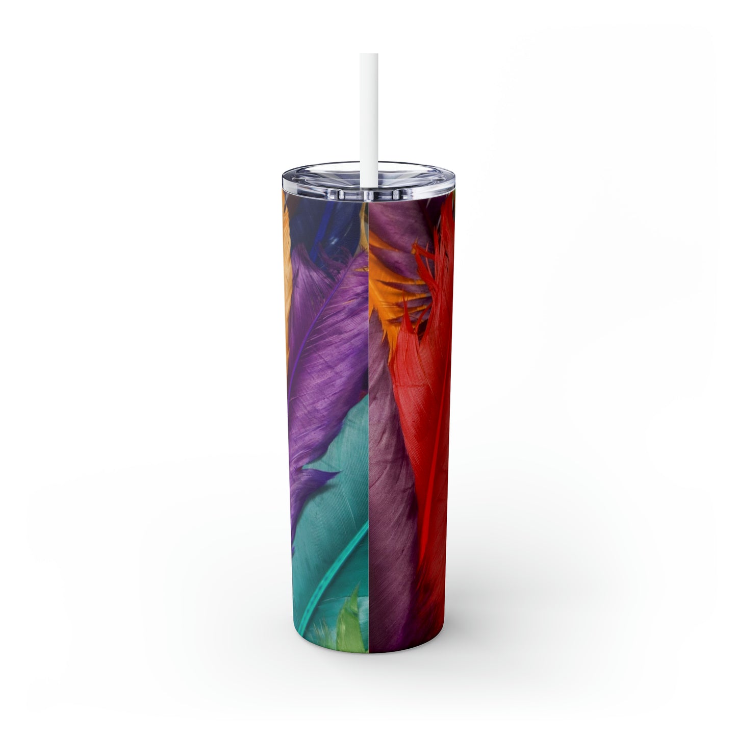 Prisma-Muster – The Alien Maars® Skinny Tumbler mit Strohhalm 20oz