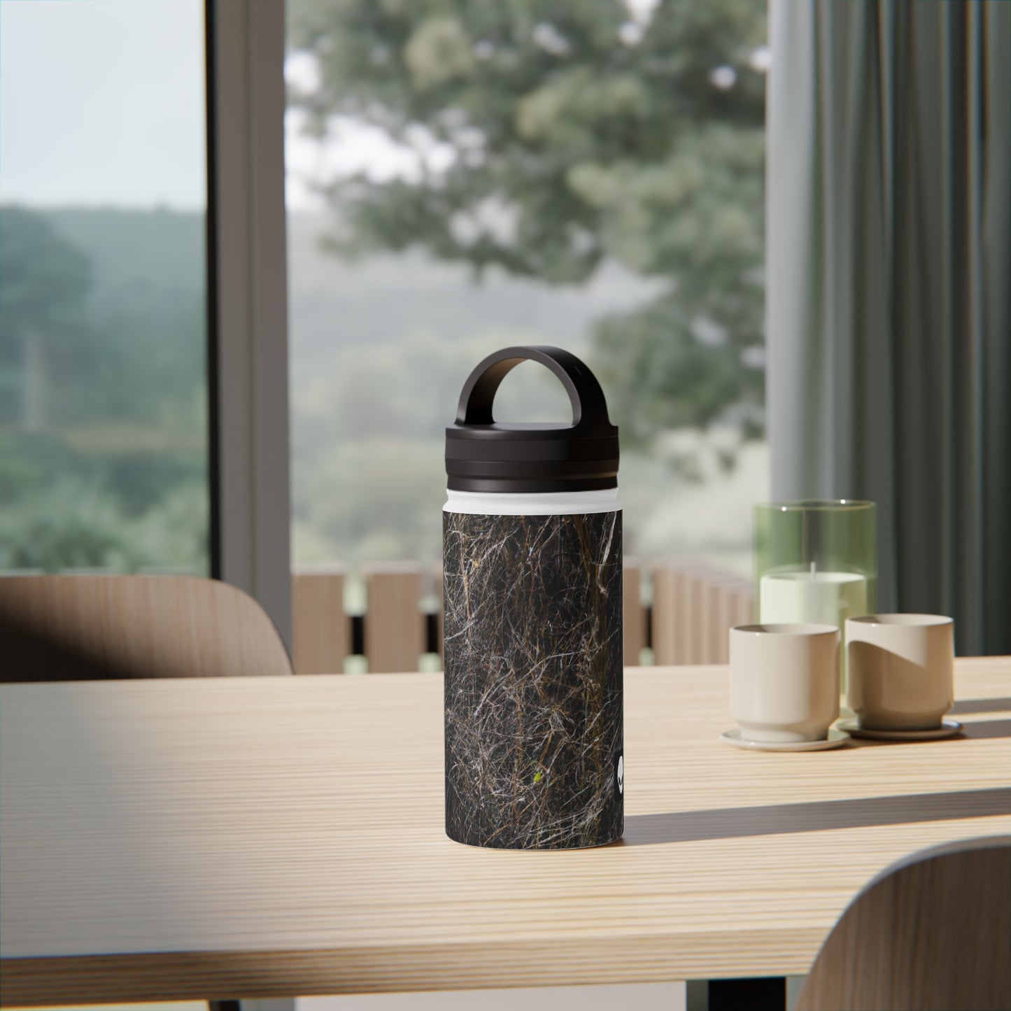 "A Glimpse of Nature's Glory" - The Alien Stainless Steel Water Bottle, Handle Lid