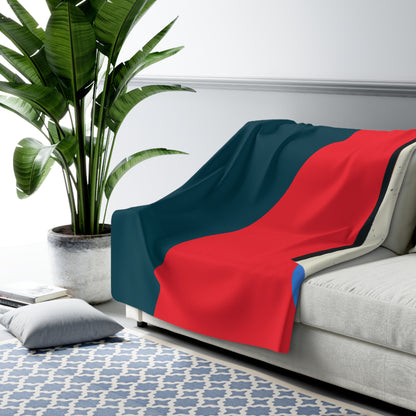 "Abstract Expressionism: Exploring Lines and Shapes" - The Alien Sherpa Fleece Blanket