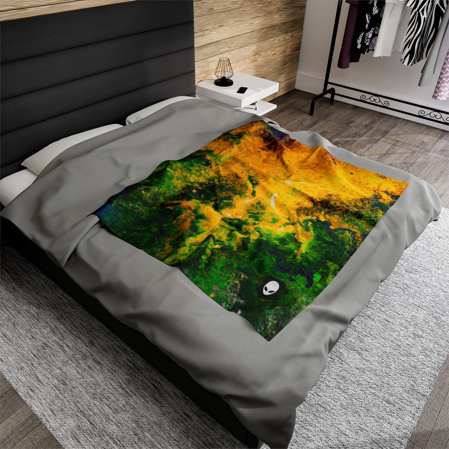 "Exploring Colorful Textures" - The Alien Velveteen Plush Blanket