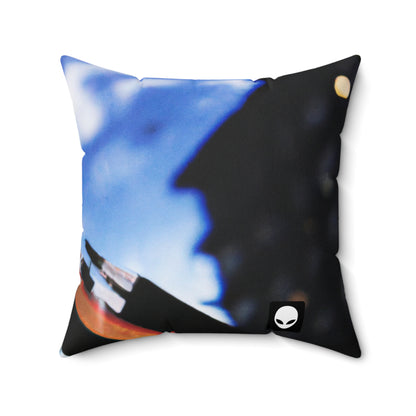 "Colors of Home: Exploring Place Through Art" - The Alien Square Pillow