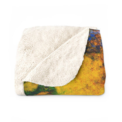 "Exploring Colorful Textures" - The Alien Sherpa Fleece Blanket