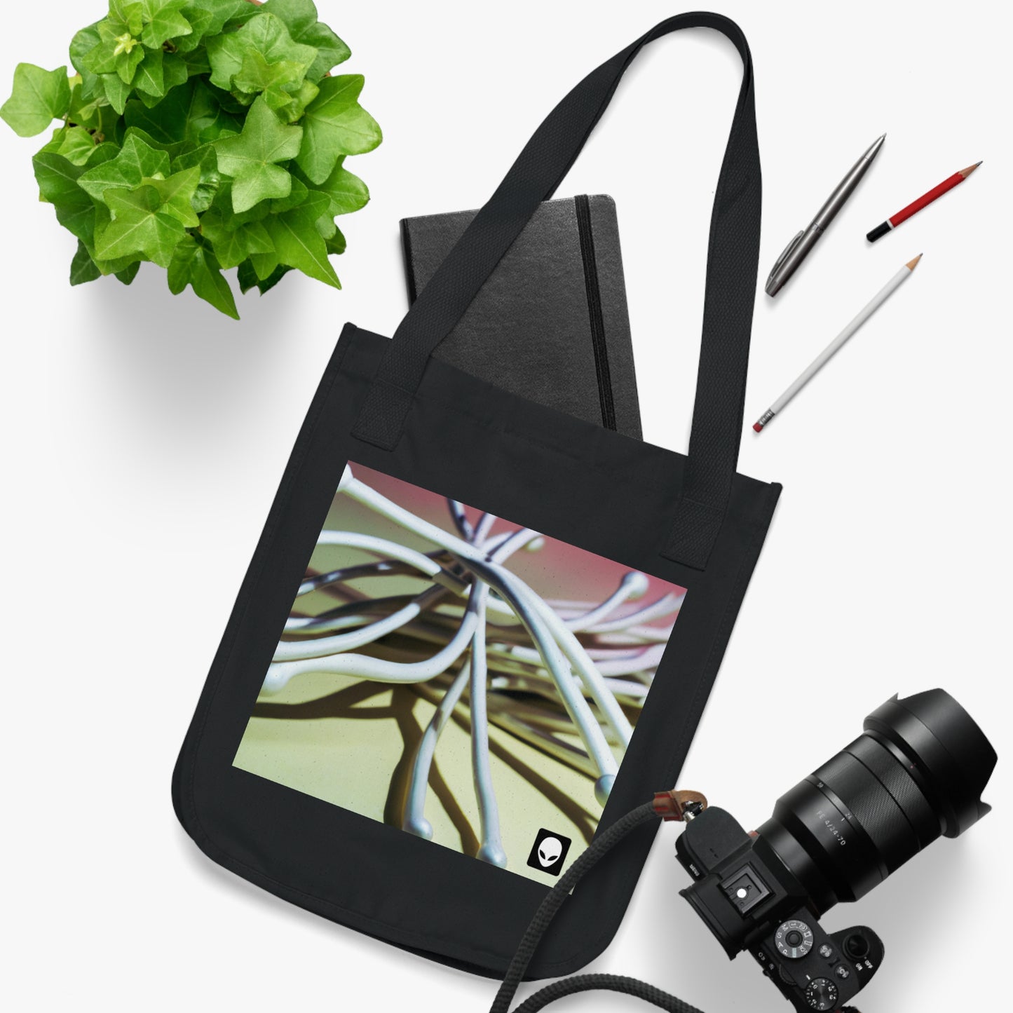 "Abstract Artistry: Constructing Emotion from Common Objects" - The Alien Eco-friendly Tote Bag