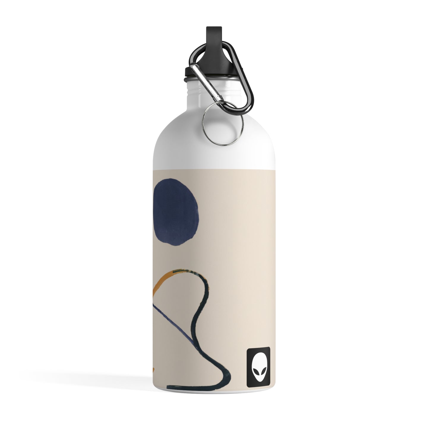 "Geometric Contrast: Exploring Color Through Geometry" - The Alien Stainless Steel Water Bottle