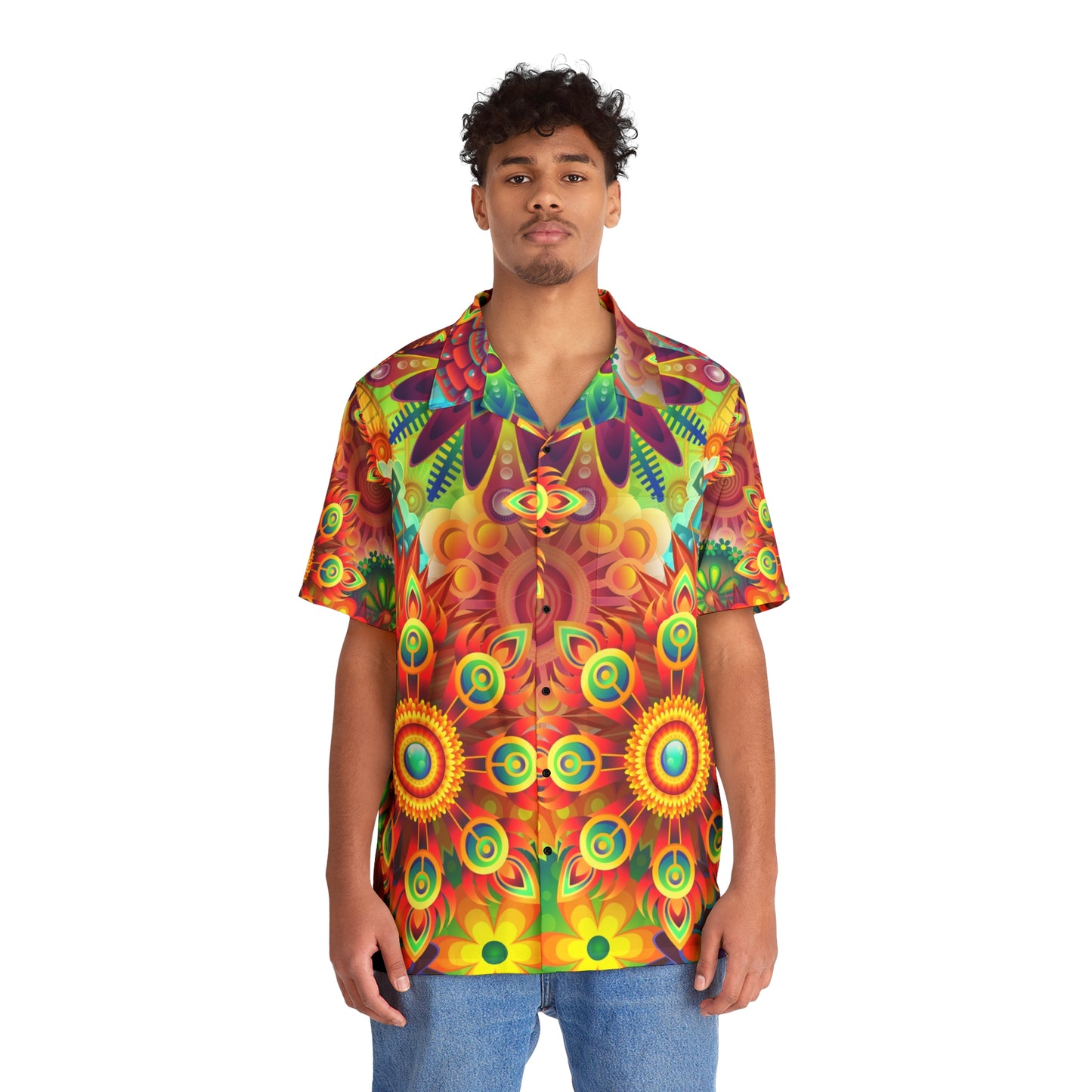 El primer espacio trippy: la camisa hawaiana para hombre alienígena