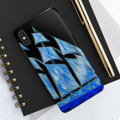 „El velero azul y las velas blancas: Una aventura de libertad en el mar“ – The Alien Tough Phone Cases