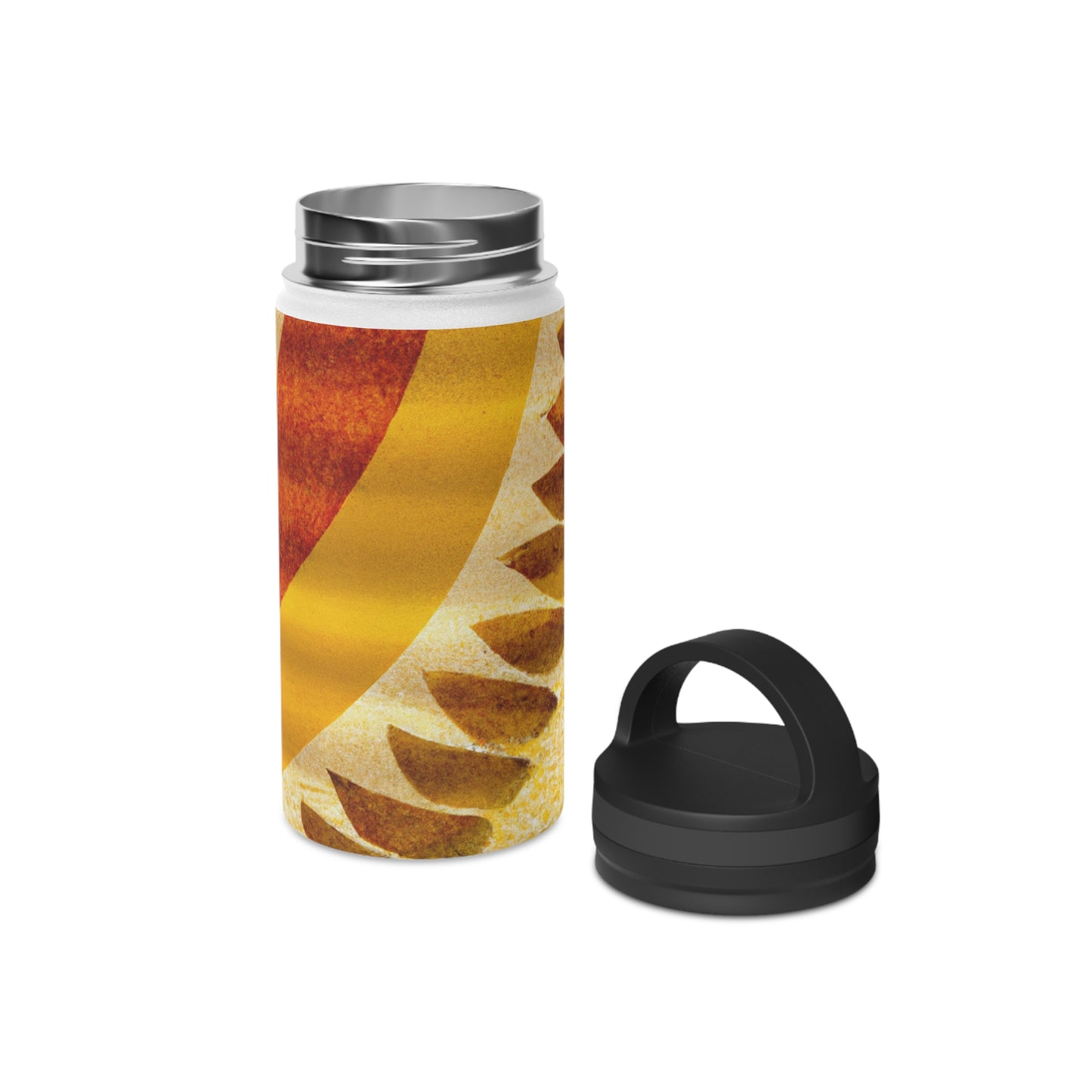 "A Natural Mosaic: Shapes and Colors from the Earth" - The Alien Stainless Steel Water Bottle, Handle Lid